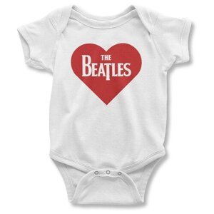 Боди детское Wild Child The Beatles / Битлз / Сердце / Любовь Для новорожденных Для малышей, размер 6-9 мес.