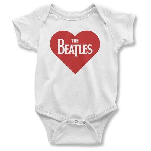 Боди детское Wild Child The Beatles / Битлз / Сердце / Любовь Для новорожденных Для малышей, размер 6-9 мес.