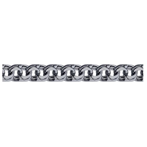 Браслет-цепочка SOKOLOV, серебро, 925 проба, чернение, длина 23 см.