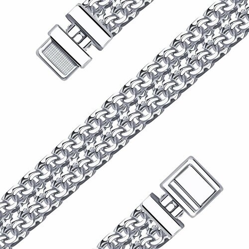 Браслет Diamant online, серебро, 925 проба, длина 19 см.