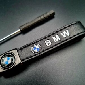 Брелок Брелок BMW, гладкая фактура, BMW, бесцветный, серый