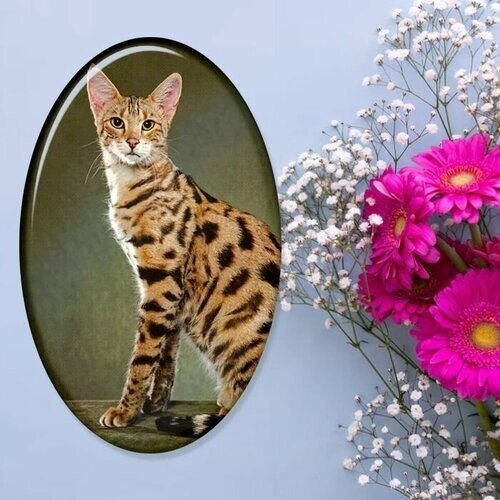 Брошь Бенгальская кошка из коллекции Фартовый