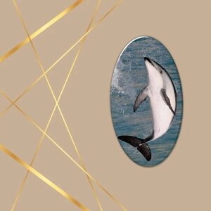 Брошь из коллекции дельфинов Белобрюхий дельфин