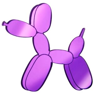 Брошь MONOLAMA Собака из воздушных шариков, акрил, фиолетовый