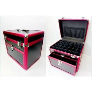 Бьюти-кейс Valzer, 27.5х25, розовый, черный