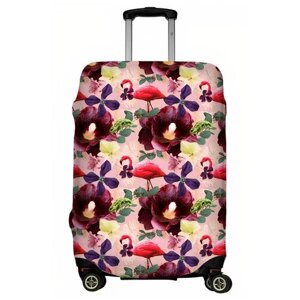 Чехол для чемодана "Flamingo&Flowers" размер L