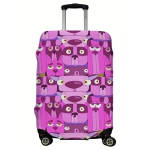 Чехол для чемодана "Funny dogs violet"Размер M.