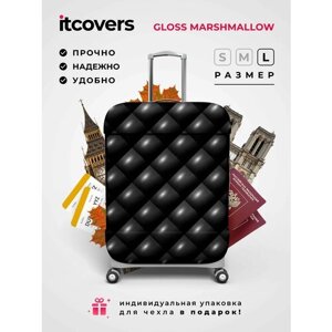 Чехол для чемодана itcovers Gloss-marshmellow-l, 150 л, размер L, черный, серый