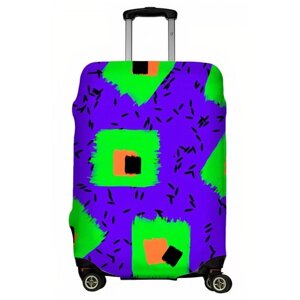 Чехол для чемодана LeJoy, полиэстер, размер L, черный, фиолетовый