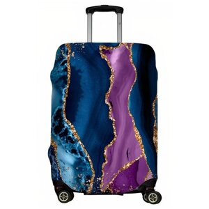 Чехол для чемодана LeJoy, полиэстер, размер S, фиолетовый, синий