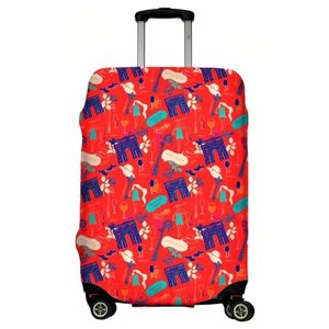 Чехол для чемодана LeJoy, текстиль, размер L, мультиколор