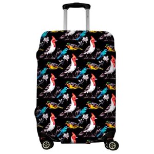 Чехол для чемодана "Птицы блэк" размер L (арт. LJ-CASE-L-324)
