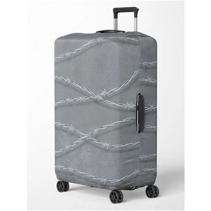 Чехол для чемодана , размер L, серый