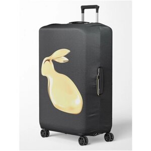 Чехол для чемодана , размер M, черный, золотой