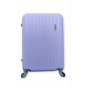 Чемодан чемодlлав, пластик, 89 л, размер L, фиолетовый