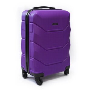 Чемодан Freedom, ABS-пластик, опорные ножки на боковой стенке, рифленая поверхность, 60 л, размер M, фиолетовый