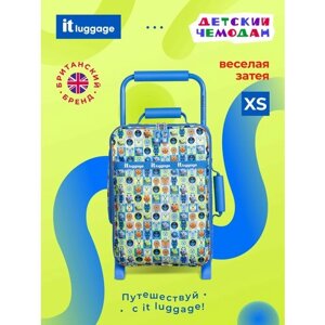 Чемодан-каталка IT Luggage, ручная кладь, 26х43х17 см, 1.1 кг, голубой