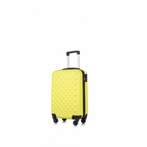 Чемодан L'case, ABS-пластик, пластик, опорные ножки на боковой стенке, 74 л, размер L, желтый