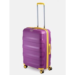Чемодан L'case Monaco Ch0715, 82 л, размер M, фиолетовый