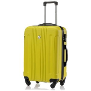 Чемодан на колесах L case Bangkok. Средний М, АВС пластик. Мытный дорожный чемодан на колесиках для путешествий и поездок.