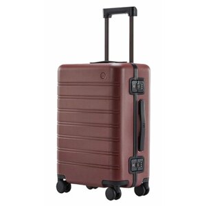 Чемодан NINETYGO Manhattan Frame Luggage 112004, поликарбонат, 66 л, красный, коричневый