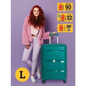 Чемодан SUPRA luggage, 65 л, размер L, зеленый