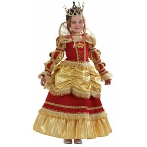Детские карнавальные костюмы "Королева золотая", размер 34, рост 134-140 см