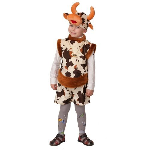 Детский карнавальный костюм Батик "Бычок храбрец", рост 110 см, обхват груди 56 см (21-5-110-56)