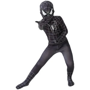 Детский карнавальный костюм - Человек Паук - черный - размер 120 (А5)