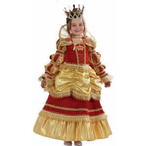 Детский карнавальный костюм Королевы золотая для девочки Батик, рост 146 см