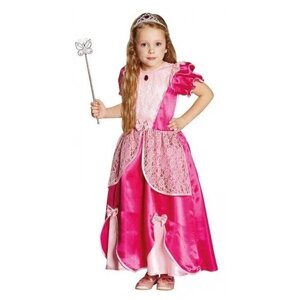 Детское розовое платье принцессы (9082) 104 см
