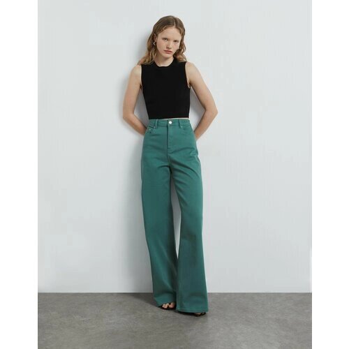 Джинсы широкие Gloria Jeans, размер 38/158, зеленый