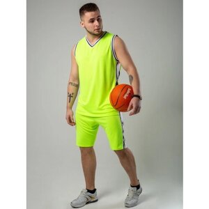 Форма CroSSSport баскетбольная, шорты и майка, размер 52, зеленый, желтый