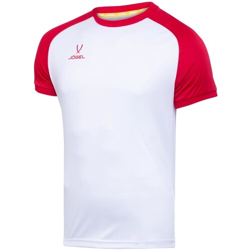 Футбольная футболка Jogel, силуэт прямой, влагоотводящий материал, размер L, белый, красный