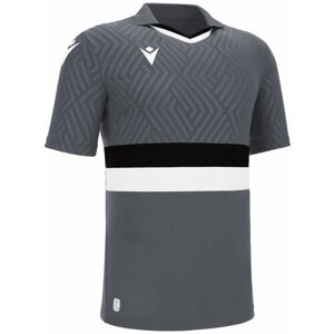 Футбольная футболка macron, силуэт полуприлегающий, вентиляция, дополнительная вентиляция, быстросохнущая, размер L, серый