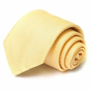 Галстук CELINE, натуральный шелк, лен, в полоску, для мужчин, желтый
