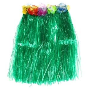 Гавайская юбка, цвет зеленый 40 см