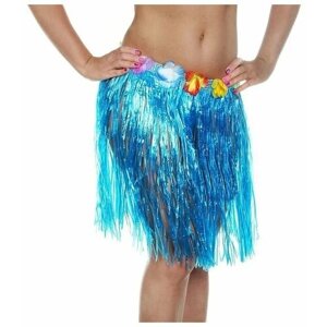 Гавайская юбка Мини 40 см, цвет Синий