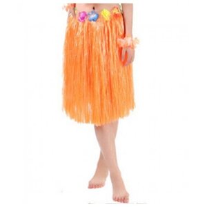 Гавайская юбка оранжевая, 60 см (Набор 3 шт.)