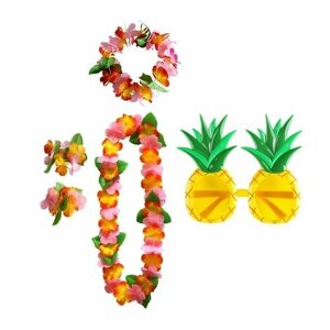 Гавайский набор с очками Ананас: гавайская вечеринка