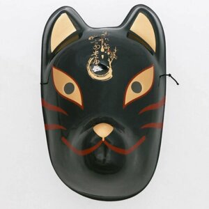 Карнавальная маска "Лисица аниме", цвет чёрный (комплект из 6 шт)