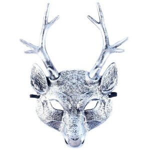 Карнавальная маска «Олень», цвет серебряный