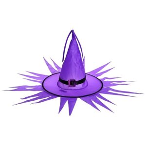 Карнавальная шляпа Страна Карнавалия "Хэллоуин", с диодами, фиолетовый