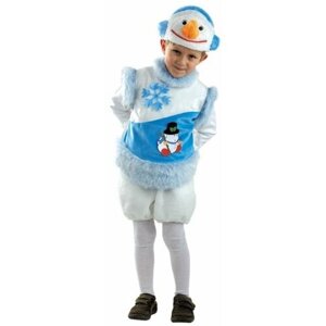 Карнавальные костюмы для детей "Снеговик снежный", размер 28, рост 110 см