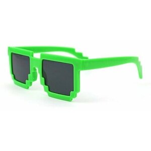 Карнавальные очки "Пиксели" зеленые, украшение для праздника