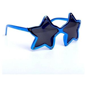 Карнавальные очки «Звёзды» цвет синий