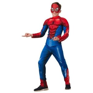 Карнавальный костюм Человек Паук новинка. Марвел (Куртка, брюки, головной убор) р. 122-64
