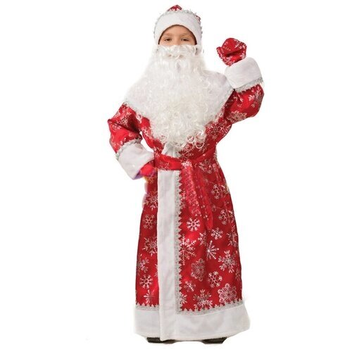 Карнавальный костюм "Дед Мороз" р. 34, сатин, красный