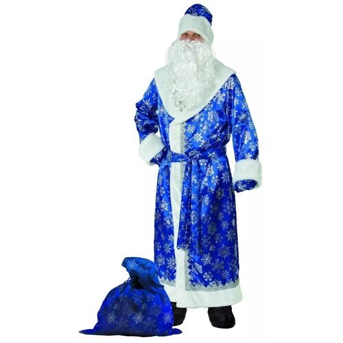 Карнавальный костюм "Дед Мороз сатин", красный, р. 54-56, рост 188 см 2186080