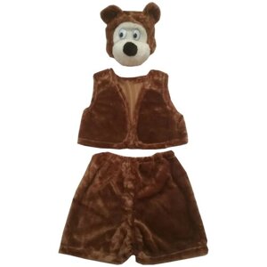 Карнавальный костюм детский Медведь бурый гроза леса LU5456 InMyMagIntri 98-104cm